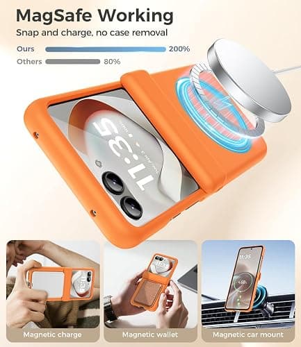 for Motorola Razr 2026/2025/2024 Case with Built-in Screen Protector | Compatible with MagSafe Case for Moto Razr 2026/2025/2024, Hinge Protection Hard PC Shockproof Magnetic Cover thumbnail 3