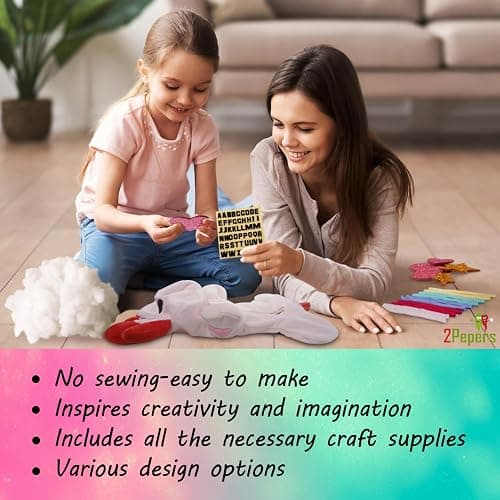 Make Your Own Axolotl Plush Pillow Kit Arts and Crafts for Kids (No Sew), DIY Axolotl Stuffed Toys for Girls & Boys Ages 3 4 5 6 7 8 9 10 + Years Old, Animal Activity, Squishy Plushy, Girls Presents thumbnail 5
