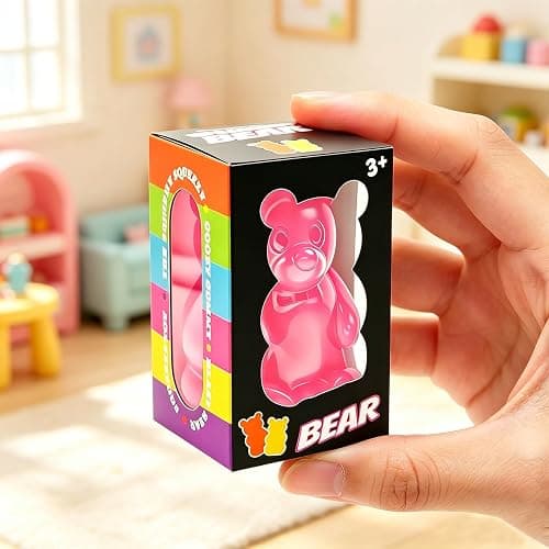 Gummy Bear Squishies Squeeze Toys for Kids Adults, Sugar Squishies Balls Stress Bear Toys for Boys Girls, Sensory Fidget Toys Anxiety Relief for Autism, Party Favors Gifts, Valentines Day Gifts (Pink) thumbnail 2