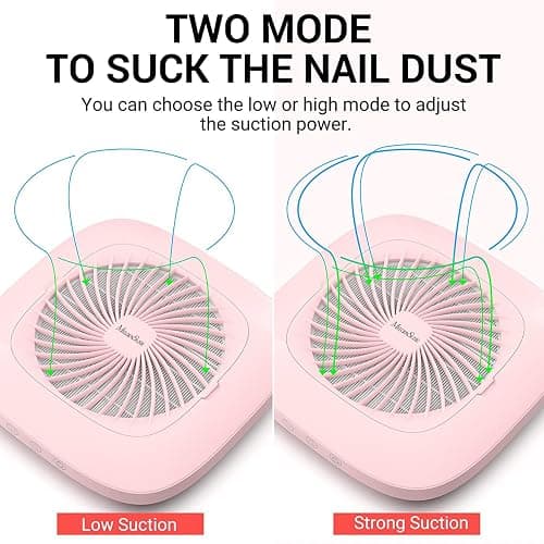 MelodySusie Classic Nail Dust Collector SPro for Acrylic Nail Filing | 4000RPM, 2 Suction Modes, Touch Control, Reusable Filter, for Nail Tech Salon & Home Studios thumbnail 5