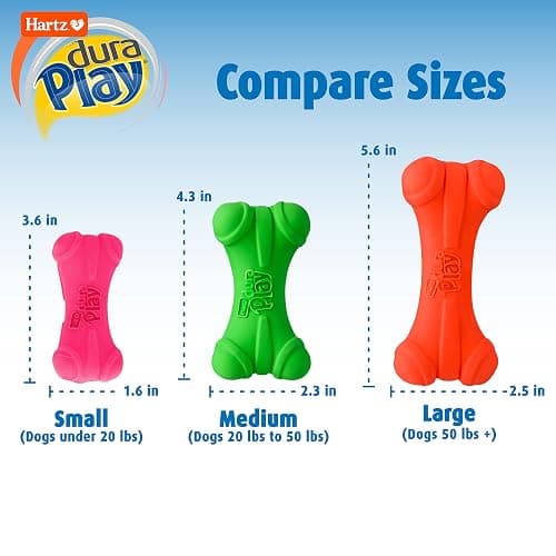 Hartz DuraPlay Bacon Scented Dog Toys, Large (Color May Vary) (Pack of 2) thumbnail 3