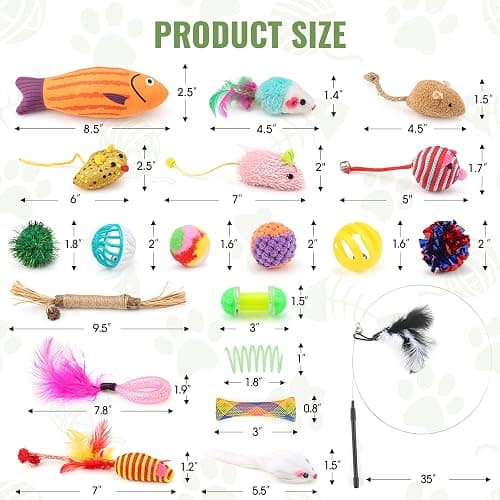 Fashion's Talk Cat Toys Variety Pack for Kitty 20 Pieces thumbnail 6