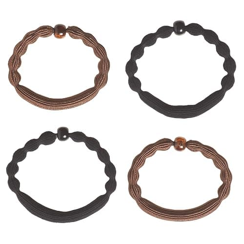 Goody Ouchless Forever Hair Elastics, 10 Ct, Brown & Black, 6MM, Damage-Free, 3X Stronger Ties, Retainable Shape, 16 Strand Inner Core, Styling Accessories for Women & Men, All Hair Types thumbnail 3