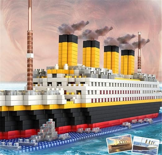 BIDIUTOY Titanic Ship Model Building Block Set, 3D Puzzle Sets DIY Educational Toys, Bricks Toy, with 1860Pcs Micro Mini Blocks, Ideal Gift for Kids and Adults thumbnail 9