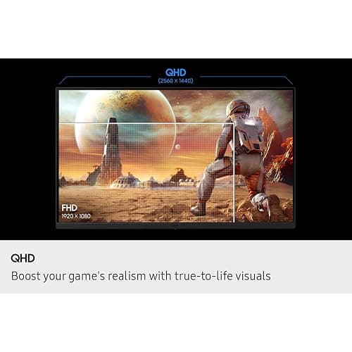 SAMSUNG 27” Odyssey G5 G53F QHD Resolution Gaming Monitor, HDR10, 200Hz Refresh Rate, IPS Panel, AMD FreeSync�� Premium, Black Equalizer, Auto Source Switch, LS27FG532ENXZA thumbnail 5