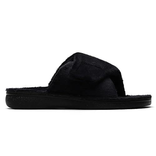 SOLLBEAM Women's Plantar Fasciitis Fuzzy House Orthopedic Adjustable Slippers With Arch Support Orthotic Heel Cup Sandals For Ladies thumbnail 4
