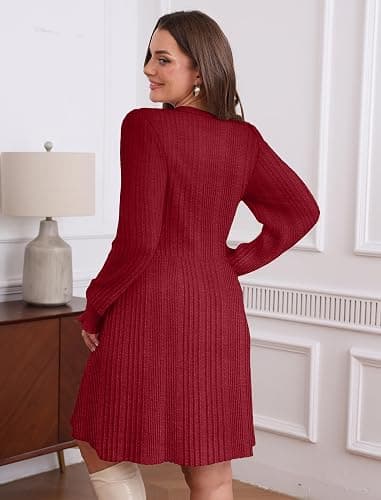 SAMPEEL Dresses for Women 2025 Long Sleeve Fall Fashion Casual Sweater Dress Trendy Outifts thumbnail 4