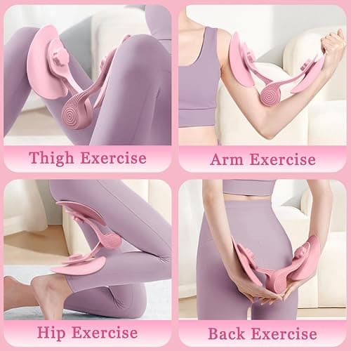 homimanor Thigh Master Thigh Exerciser, Hip & Inner Thigh Exercise Equipment, Pelvic Floor Muscle Trainer with Figure 8 Resistance Band for Arm Leg, Thigh Toner Kegel Exercise Products for Women thumbnail 3