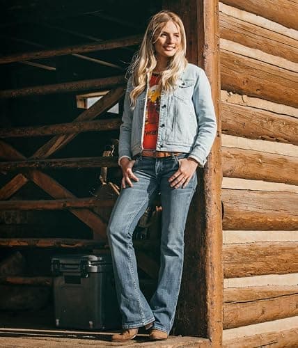 Wrangler Ladies Retro Sadie Boot Cut Jeans thumbnail 4