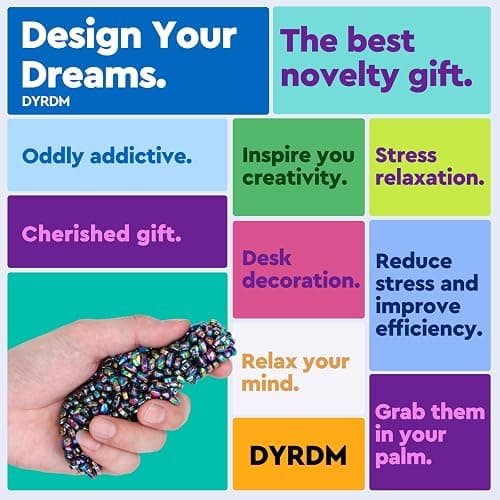 DYRDM 300+ Original Ferrite Putty Colorful, Fidget Toy Ferrite Stones for Stress Relief, Sensory Toy for Adults & Teens 14+, Holiday Stocking Stuffer, Ferrite Rocks Fidget Present for Office thumbnail 7