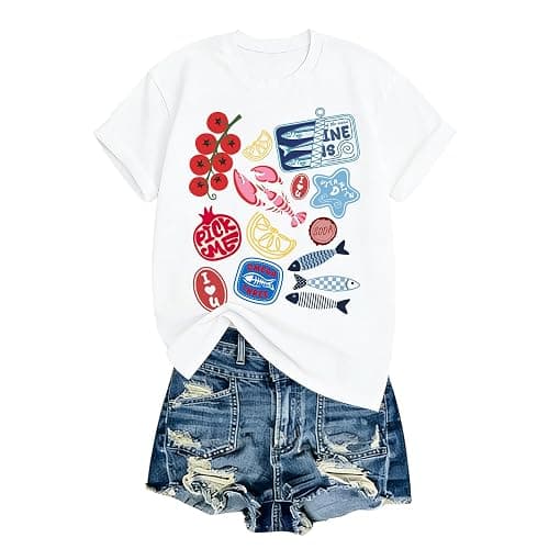 Womens Y2k Fruit Graphic Print Oversized T Shirts Summer Vintage Aesthetic Baggy Tees Tops Teen Girl Clothes thumbnail 3