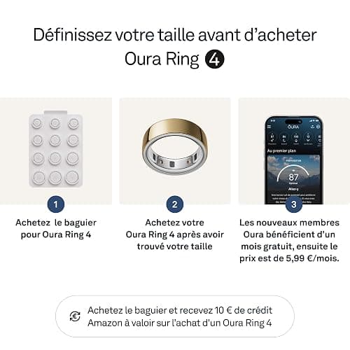 OURA Ring 4 - Gold - Taille 6 - Anneau connecté | Trouvez Votre Taille avec Le baguier Ring 4 | Suivi du Sommeil - Fréquence Cardiaque - Activité - Max. 8 Jours d'autonomie thumbnail 3