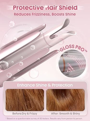 SHEGLAM Pink Curling Iron Automatic Gift for Woman (Pink, 1 inch) thumbnail 7