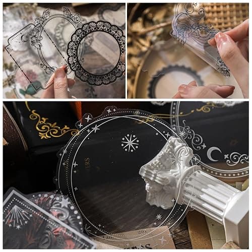 60 PCS Cutout Lace Vintage Scrapbook Stickers Washi Sticker Journal Scrapbooking StickersDecorative Paper DIY Aesthetic Bullet Journaling Supplies thumbnail 7