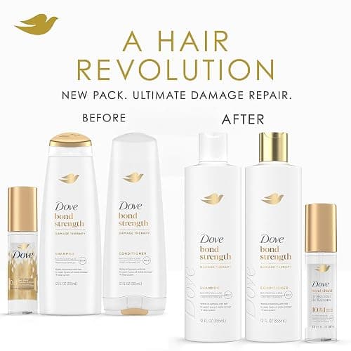 Dove Bond Strength Shampoo & Conditioner Set + Hair Serum Bundle – Repair Treatment for Damaged and Frizzy Hair (3 Piece Set) thumbnail 3