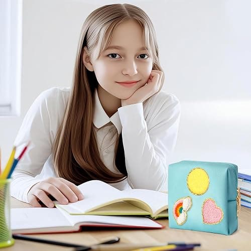 2 Pack Period Bag for Teen Girls, PU Sanitary Napkin Pad Bag, Period Pouch | Menstrual Pad Pouches Tampon Holder for Purse, Feminine Pads Liners, First Period Kit for Women thumbnail 6