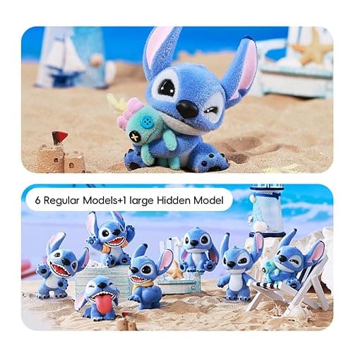 MINISO Disney Lilo & Stitch Flocked Plush Toy Surprise Box Figure Model Stitch Blind Box Toy Collectible Toy Surprise Figures for Room Decorations, Birthday Gifts (Random) thumbnail 4