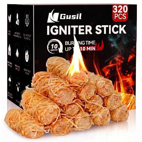Gusil 160 pcs Natural Fire Starters - 2.45 kg Large Box, Large-Size | Quick Ignite, Long-Burning, Odorless Firestarters for Fireplace, Wood Stove, Campfires, Camping, Fire Pit, BBQ, Charcoal - Image 1