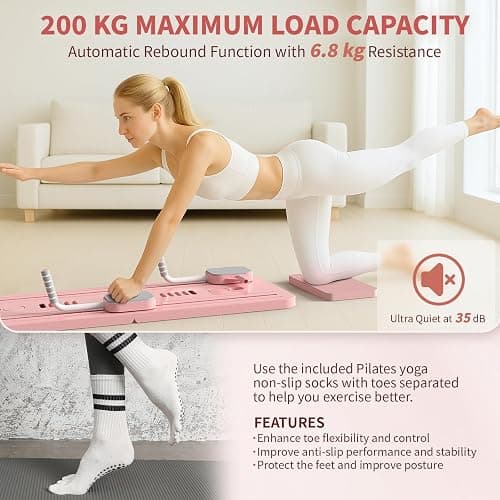 Northdeer Pilates Reformer, 2025 Upgraded Foldable Pilates Equipment, Multi-Purpose 8 in 1 Pilates Sliding Board Home thumbnail 4