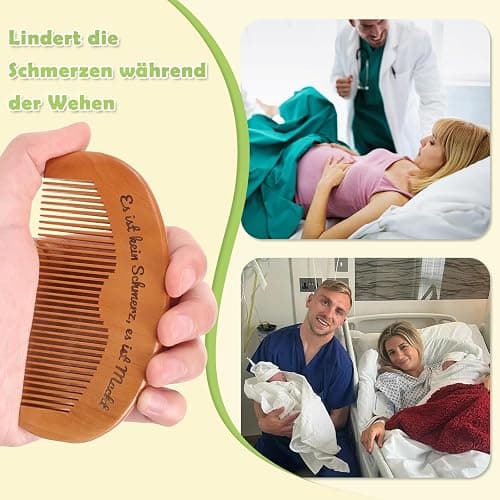 Kaempe Geburtskamm Wehenkamm, Holzkamm, Schwangerschaft Geschenk Für Mutter, Kamm Holz, Birth Comb, für Angstlinderung, Natürliche Schmerzlinderung, Stresslinderung thumbnail 2