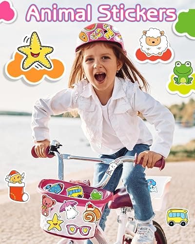 Apakkai 600 Pcs Cute Stickers for Kids, Water Bottle Stickers for Teens, Kawaii Vinyl Phone Laptop Skateboard Animal Waterproof Sticker, Bulk Aesthetic Sticker Packs for Boys Girls Teacher thumbnail 6