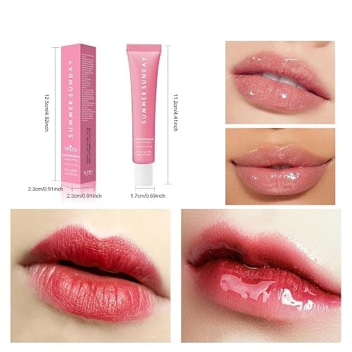 Summer Lip Balm, 4 Color Glossy Moisturizing Lip Balm - Instant Moisture and Hydration Gloss/Natural Plumping Lip thumbnail 2