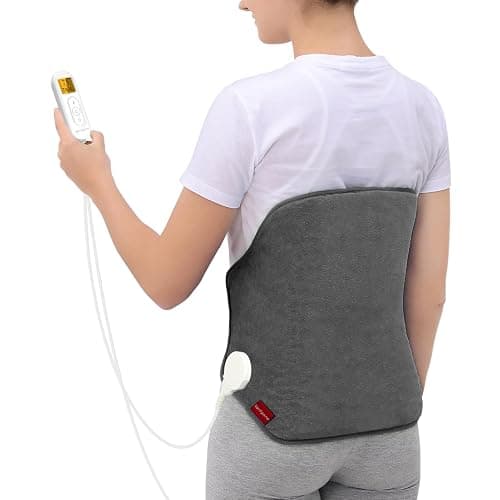 Heating Pad for Back, Comfytemp Fathers Day Dad Gifts for Men, Large Electric Lower Back Heating Pad, FSA Eligible HSA Heat Pads for Women Mom Period Lumbar Abdomen, XL Heated Belt — 11 Auto-Off, Grey - Image 1
