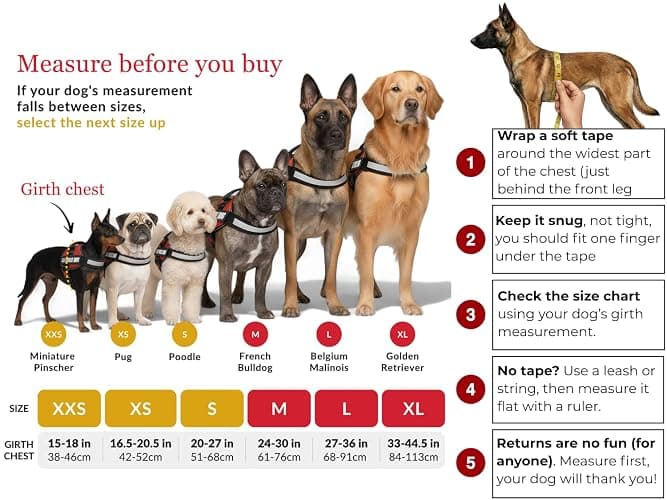 ALBCORP Emotional Support Dog Vest – Reflective Harness - Woven Nylon, Comfy Mesh Padding - Sizes from XXS to XL – Emotional Support Dog Patches Included. Black, Extra Small thumbnail 3