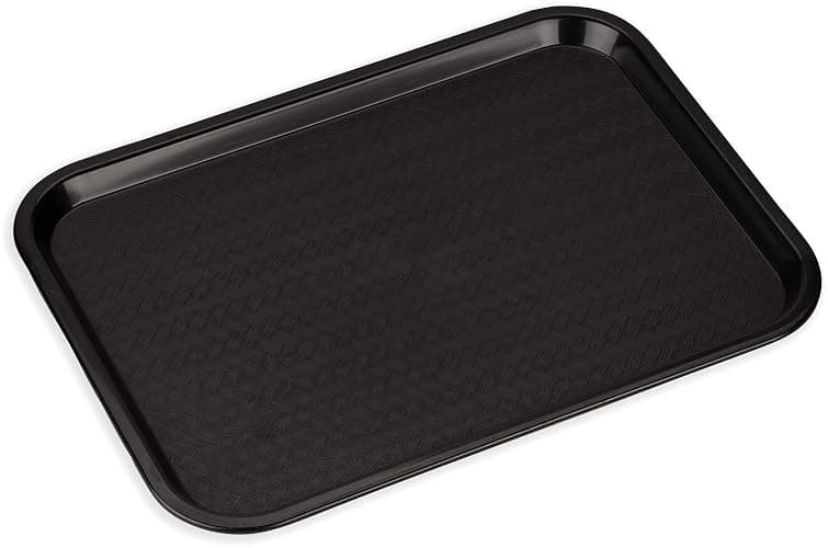 Carlisle FoodService Products CT121603 Café Standard Cafeteria / Fast Food Tray, 12" x 16", Black - Black - 1 thumbnail 2