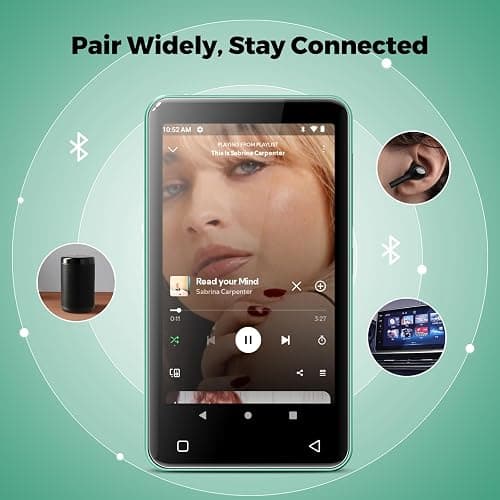 MP3 Player with Bluetooth and WiFi 80GB, innioasis MP3 Player for Kids with spotify, Spotify Kids, Pandora, Amazon Music, 4 inch Full Touch Screen Music Player, Android MP4 Player Green thumbnail 7