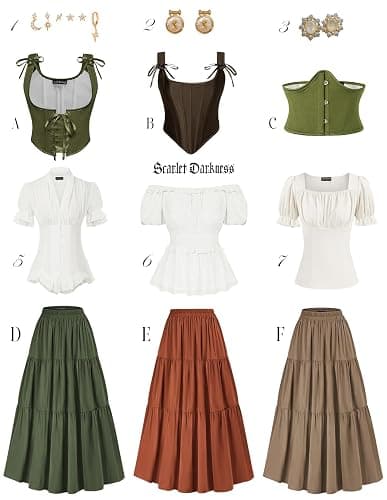 Scarlet Darkness Maxi Long Skirts for Women Summer Flowy Renaissance Skirt with Pockets thumbnail 9