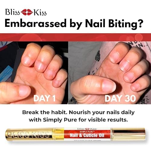 Bliss Kiss | 1 Fragrance Free | Nail Oil Cuticle Pen w/Vitamin E & Jojoba⏤Nail Strengthener Nail Growth Serum for Brittle Peeling Breaking Thin Nails thumbnail 3