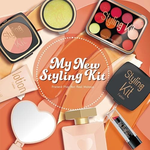Fake Makeup Kits for Girls Toys 3 4 5 Years Old, Pretend Makeup Toys for Girls Birthday Gifts 3-5 Years Old (Black) thumbnail 2