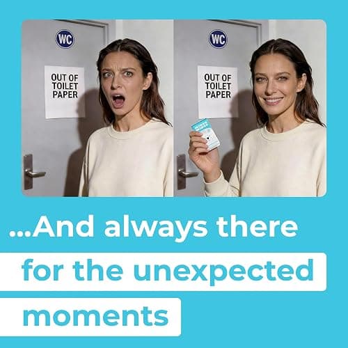Impossibly Compact Travel Flushable Wipes - 99.5% Water and Aloe - Safe for Sensitive Skin & Hypoallergenic - Travel Essentials for Adults & Kids, Unscented, 8 Pack 48 Wipes thumbnail 6