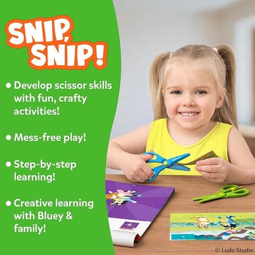 Skillmatics Snip Snip Bluey, Scissor Skills Toy, Felt Craft, Gift for Kids | Cutting Activity Book for Preschool, Safety Scissors, Fine Motor Skills, Screen-Free Learning, Boys & Girls Ages 3, 4, 5 thumbnail 3