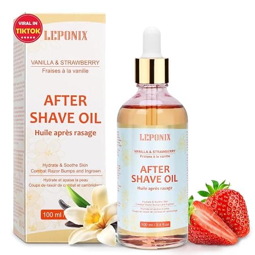 After Shave Oil for Women - 2025's Vanilla Strawberry Revolution (Not Grandma`s Shave Oil) - Hydrating, Soothing Body Oil After Shower, Prevents Ingrown Hairs & Razor Burn – Ingrown Hair Oil 100ml - Image 1