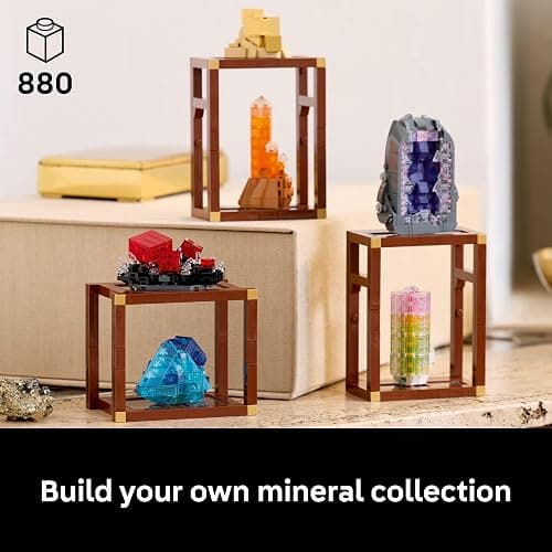 LEGO Ideas Mineral Collection Building Set for Adults, Ages 18+ - Bedroom or Office Decor with 3 Display Shelves - Unique Gift Idea for Men & Women - 21362 thumbnail 2