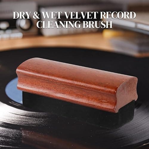 Vinyl Record Cleaner Kit - Complete 5-in-1 Vinyl Records Cleaning Kit Includes Soft Velvet Record Brush, Cleaning Liquid, Anti-Static Nano Fiber Record Cleaning Brush, Cleaning Cloth and Storage Bag thumbnail 6
