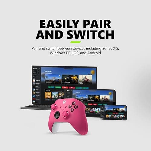 Xbox Wireless Gaming Controller (2025) – Deep Pink – Play on, Windows, Android, iOS, FireTV Sticks, Smart TVs, VR Headsets - Controller - Deep Pink thumbnail 6