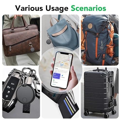Air Tracker Tags-4 Pack: Smart Bluetooth Tracker, Item Finder Works with Apple Find My (iOS Only) App, Trakcer Tag Locator for Keys, Luggage, Satchel, weTag mini. (Not for Android Devices) thumbnail 6