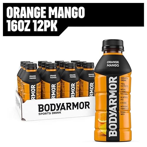 BODYARMOR Sports Drink Sports Beverage, Orange Mango, Coconut Water Hydration, Natural Flavors With Vitamins, Potassium-Packed Electrolytes, Perfect For Athletes, 16 Fl Oz (Pack of 12) - Orange Mango - 16 Ounce (Pack of 12) thumbnail 9