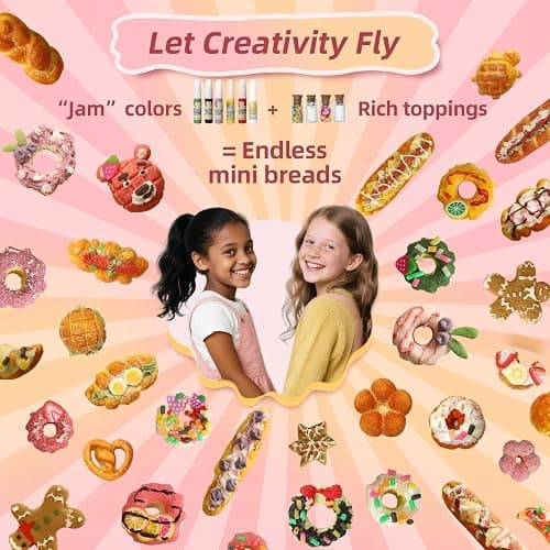 iLAND Crafts Kits for Girls Ages 8-12 Molding Air Dry Clay for Kids Art Kits for Girls Ages 10-12 DIY Mini Dollhouse Food Toys For 7 9 10 Year Old Kids Tween Cute Birthday Gifts Creative Christmas Fun thumbnail 5