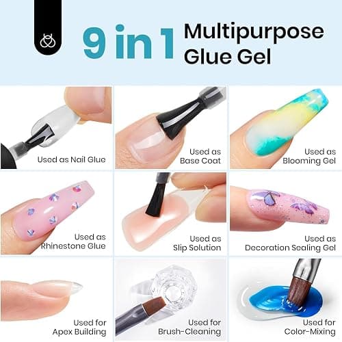 Beetles Gel Nail Kit Etch-X, Almond Medium, 500pcs 12 Sizes, with 9 in 1 Glue Mini Nail Lamp, Pre-Etched Half Matte Easy Extension Set for Home DIY Salon Manicure Art thumbnail 6