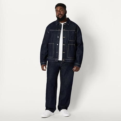 Amazon Essentials Men's Rigid Denim Relaxed-Fit Utility Jacket with Pockets thumbnail 8