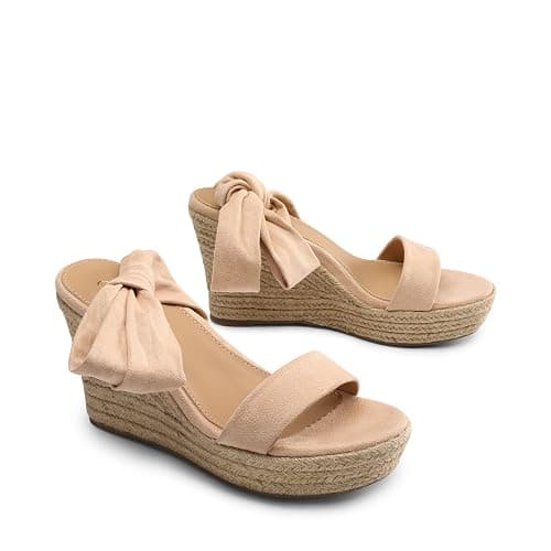 DREAM PAIRS Womens Open Toe Espadrilles Wedges Tie Lace Up Cute Ankle Strap Platform Sandals Dressy Shoes thumbnail 4