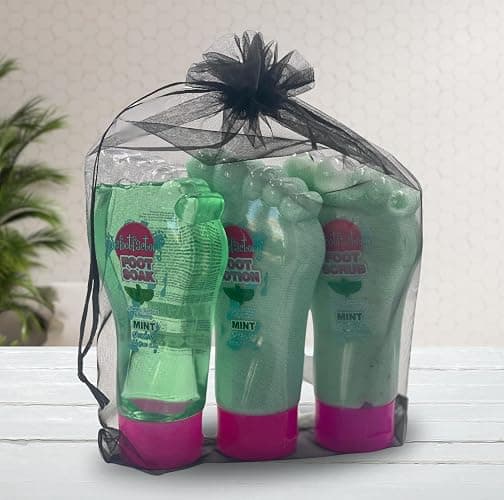 Foot Soak, Scrub & Lotion Set – Foot Care Gift Set for Dry, Tired Feet | Exfoliating Foot Spa Kit for Feet Soak, Scrub & Pedicure Treatment | Home Spa Pamper Set for Women & Men – Mint thumbnail 2