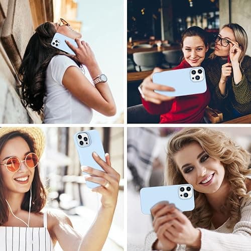 Telaso for iPhone 14 Pro Case, Liquid Silicone Soft Gel Rubber iPhone 14 Pro Phone Case Slim Case with Microfiber Lining Shockproof Protective Phone Cover, Light Blue thumbnail 6