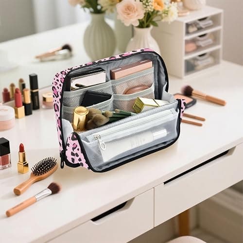 Sletend Big Capacity Leopard Print Pencil Case Large Pencil Pouch Portable Zippered Storage Pouch for Boys Girls Adults Students thumbnail 6