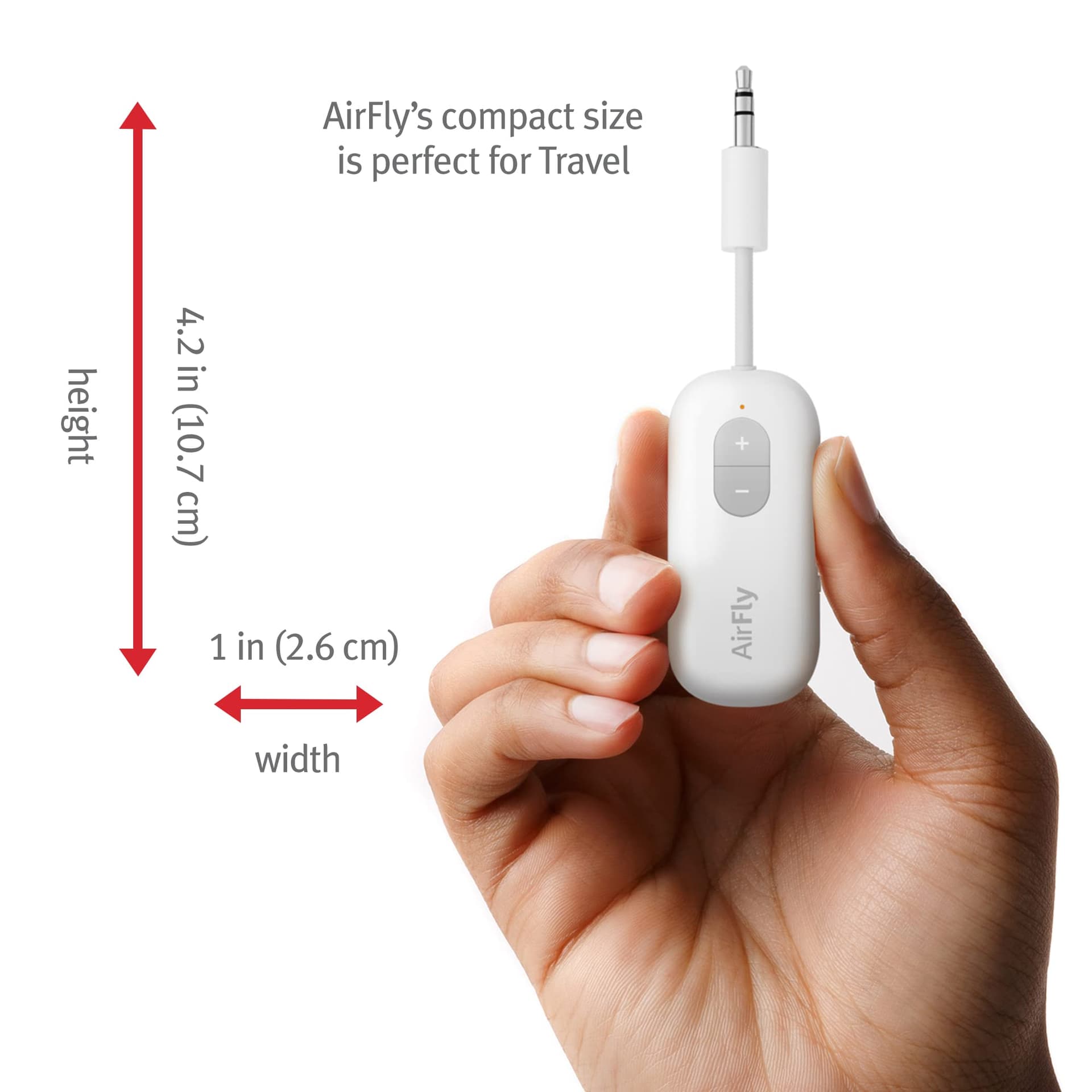 Twelve South 4353 Airfly SE | Wireless Transmitter/Receiver with Audio Sharing for Up to 2 Airpods/Wireless Headphones to Any Audio Jack for use On Airplanes, Boats or in Gym, Home, Auto thumbnail 3