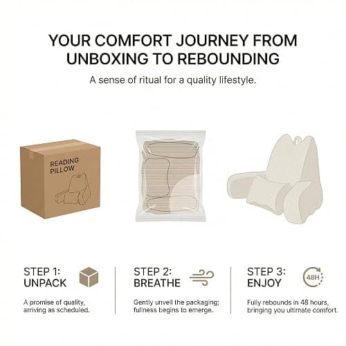Ailuteie Corduroy Reading Pillow with Arms for Sitting Up, 2-in-1 Bed Rest Pillow with Detachable Lumbar Support, Backrest Support Cushion for Couch with Side Pockets & Handle, Beige Gray thumbnail 8